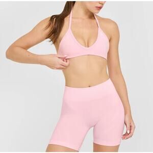 Oner Active Cherry Blossom Pink EnhanceLift Seamless Halter Neck Bralette Size S